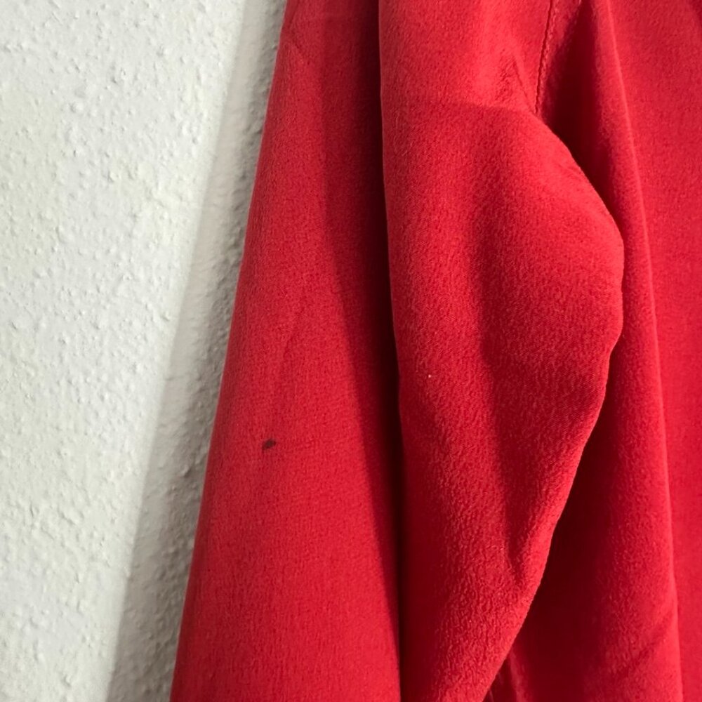 Equipment Femme Women’s Red 100% Silk Blouse Size XS Premium Classic - Picture 10 of 10